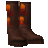 Orange Skull Boots